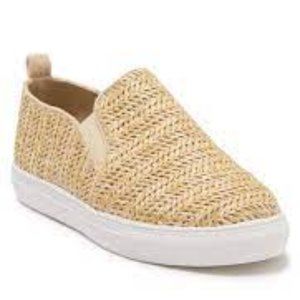 NICOLE MILLER Tonnille Raffia Slip On Sneakers 9 NIB